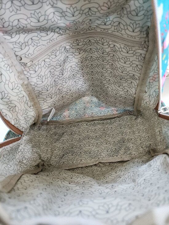 NWT Lily Bloom Galah Cockatoo Mini Backpack Teal Bird Print main image 7